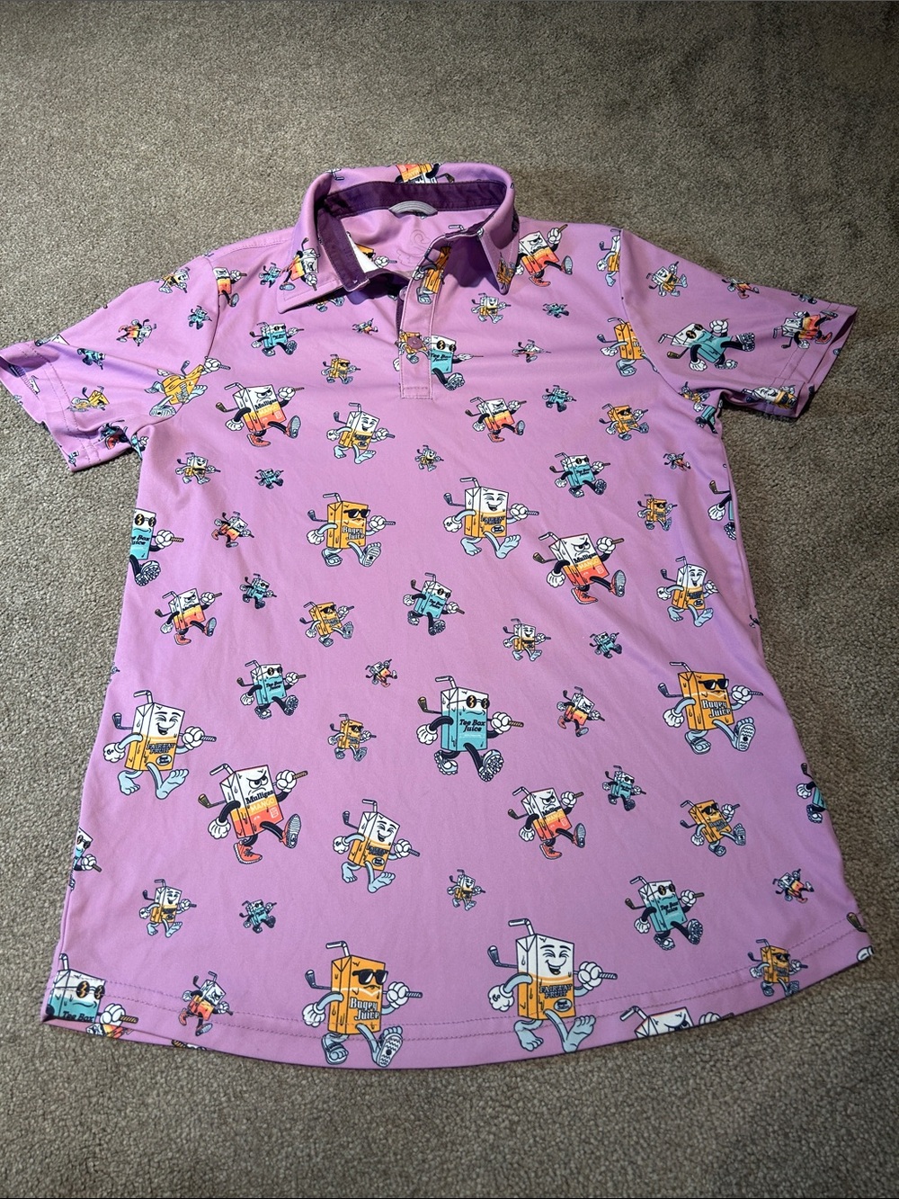 Kids' Purple Novelty Golf Polo Shirt - Brand Unknown